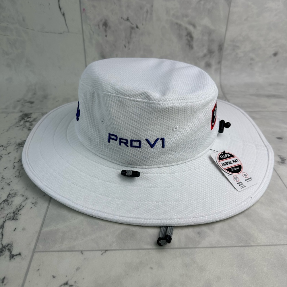 NEW Titleist Tour Aussie White/Royal Blue Bucket Golf Hat - Picture 4 of 6